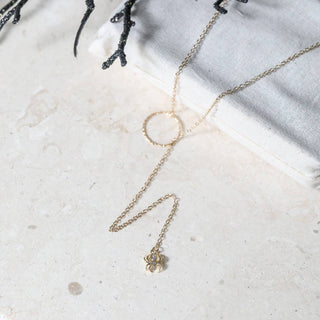 Gossamer Guardian Spider Lariat: Halloween Jewelry