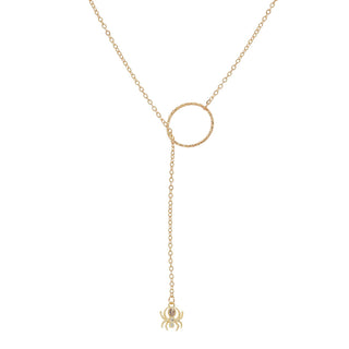 Gossamer Guardian Spider Lariat: Halloween Jewelry