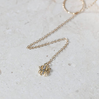 Gossamer Guardian Spider Lariat: Halloween Jewelry