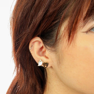 Ghost & Ouija Earrings - Gold Halloween Spooky Studs
