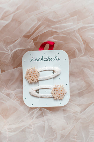 Shimmer Snowflake Clips