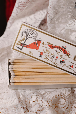Winter Snowscape | Long Safety Matches  🎄