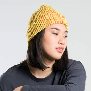 Simple Grid Knit Beanie