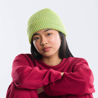 Simple Grid Knit Beanie