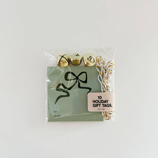 Green Bow gift tags