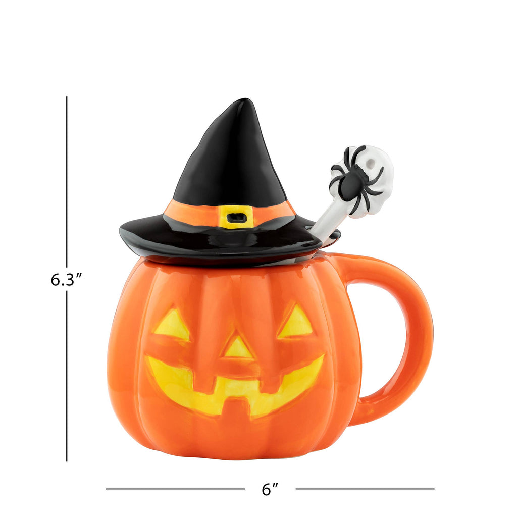 Jack-O-Lantern Mug with Hat and Spoon