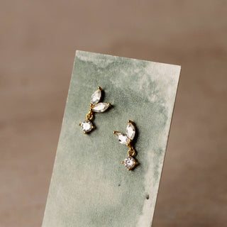 Japanese Petal Sterling Silver Stud Earrings