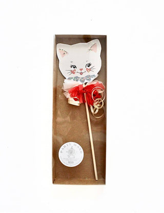 Vintage Kitty Valentine Handmade Glitter Cat Party Wand