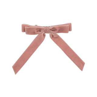 Short Velvet Bow Barrette