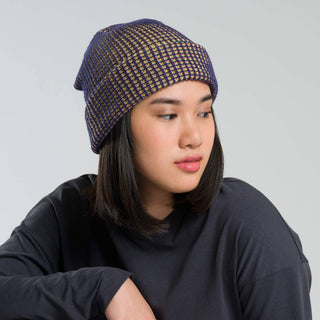 Simple Grid Knit Beanie