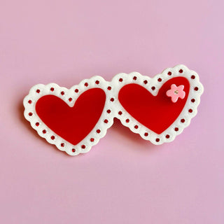 VALENTINE LACED HEARTS  - Hair Clip