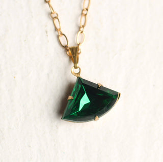 Emerald Green Art Deco Necklace