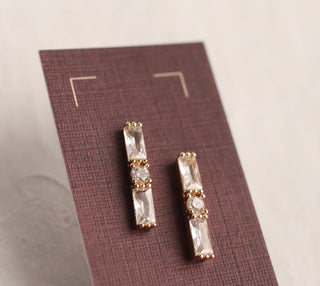 Classic Art Deco Baguette Stud Earrings