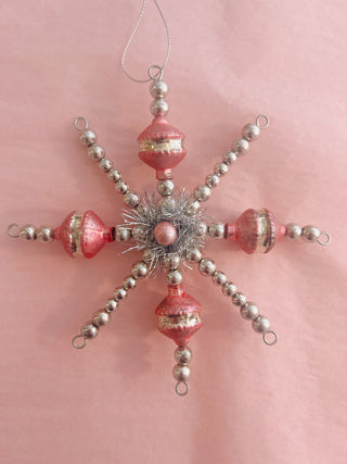 Tinsel Starburst Ornament - Three Colors