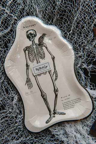 Ephemera Halloween Skeleton Shaped Plate