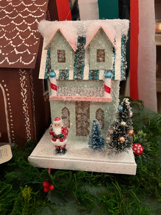 Petite Mint Santa House