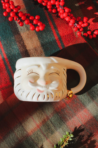 Ceramic Santa Mug - White