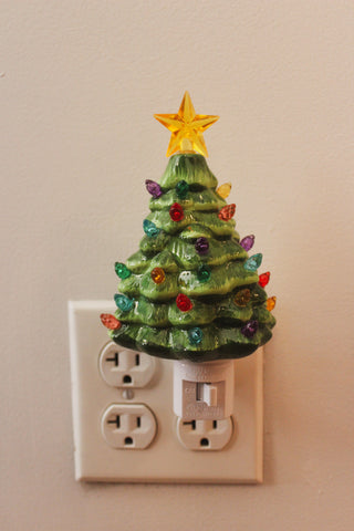 Vintage Tree Nightlight - Green