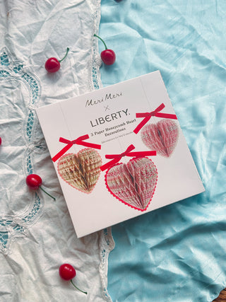 Meri Meri x Liberty Paper Honeycomb Hearts