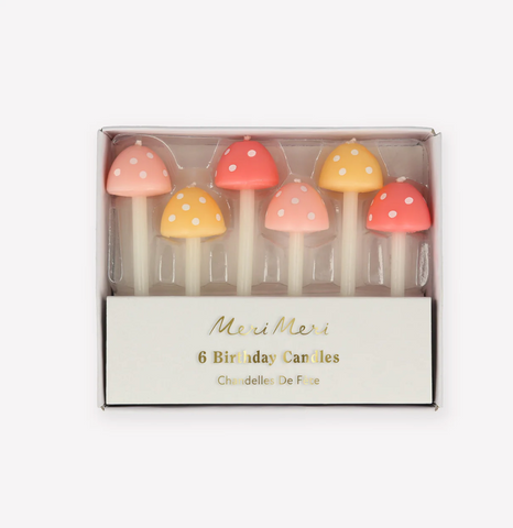 Mushroom Birthday Candles - Meri Meri