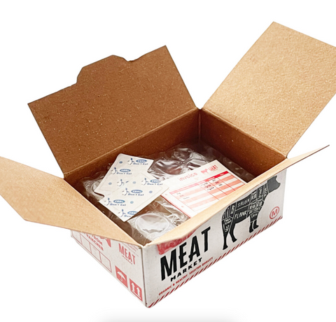 Miniature Meat Delivery Sticker Box