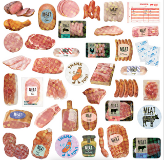 Miniature Meat Delivery Sticker Box