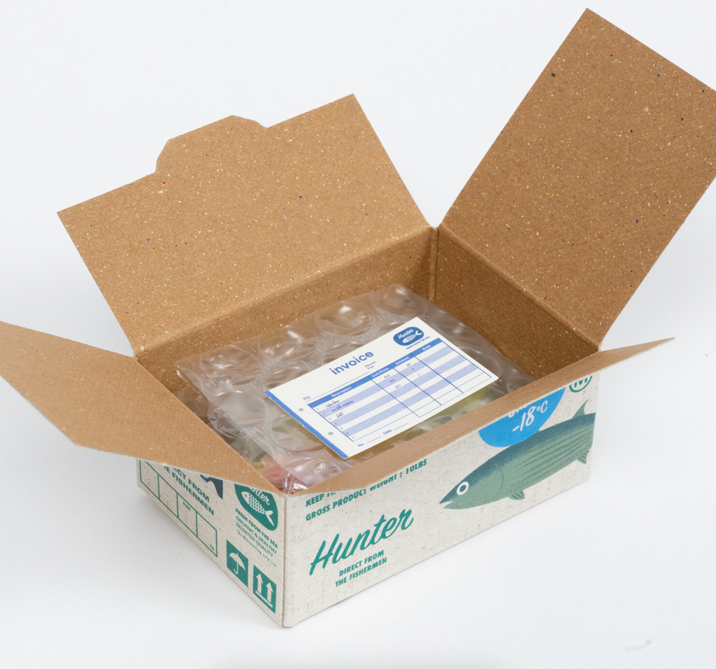 Miniature Seafood Delivery Sticker Box