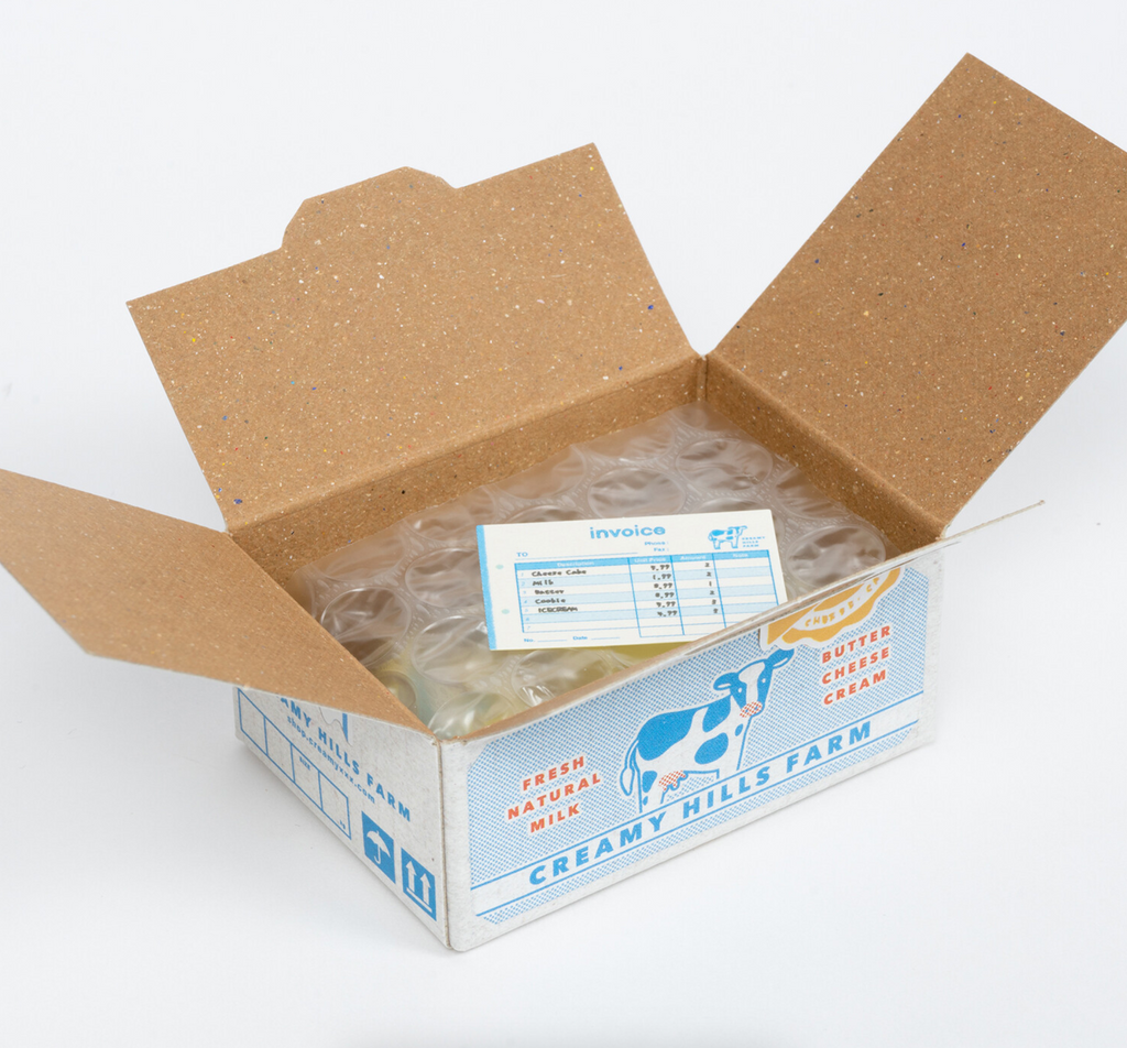 Miniature Dairy Delivery Sticker Box