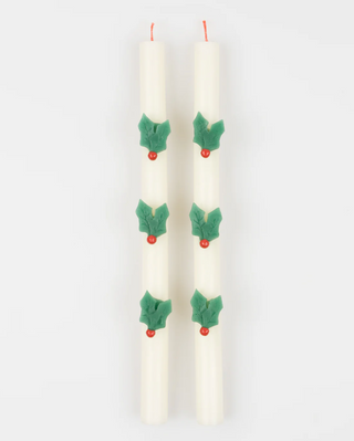 Holly Berry Taper Candles