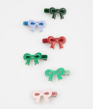 Enamel Bow Hair Clips