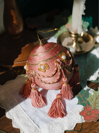 Swag and Tinsel Fancy Bauble Ornament