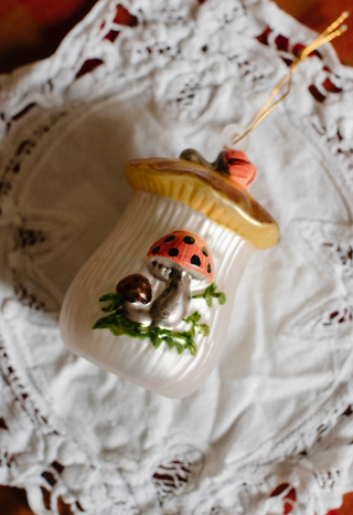 Retro Mushroom Cookie Jar Ornament