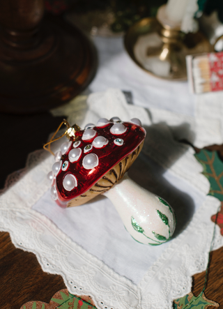 Magic Mushroom with Pearls Ornament