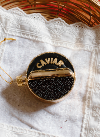 Caviar Tin Ornament - Half Opened