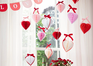 Honeycomb Heart Decorations