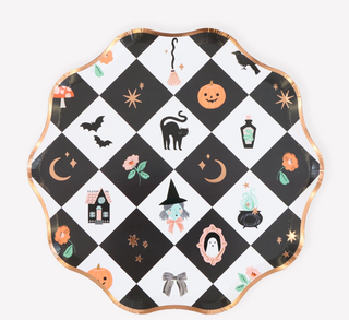 Patchwork Halloween Side Plates