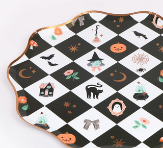 Patchwork Halloween Dinner Plates
