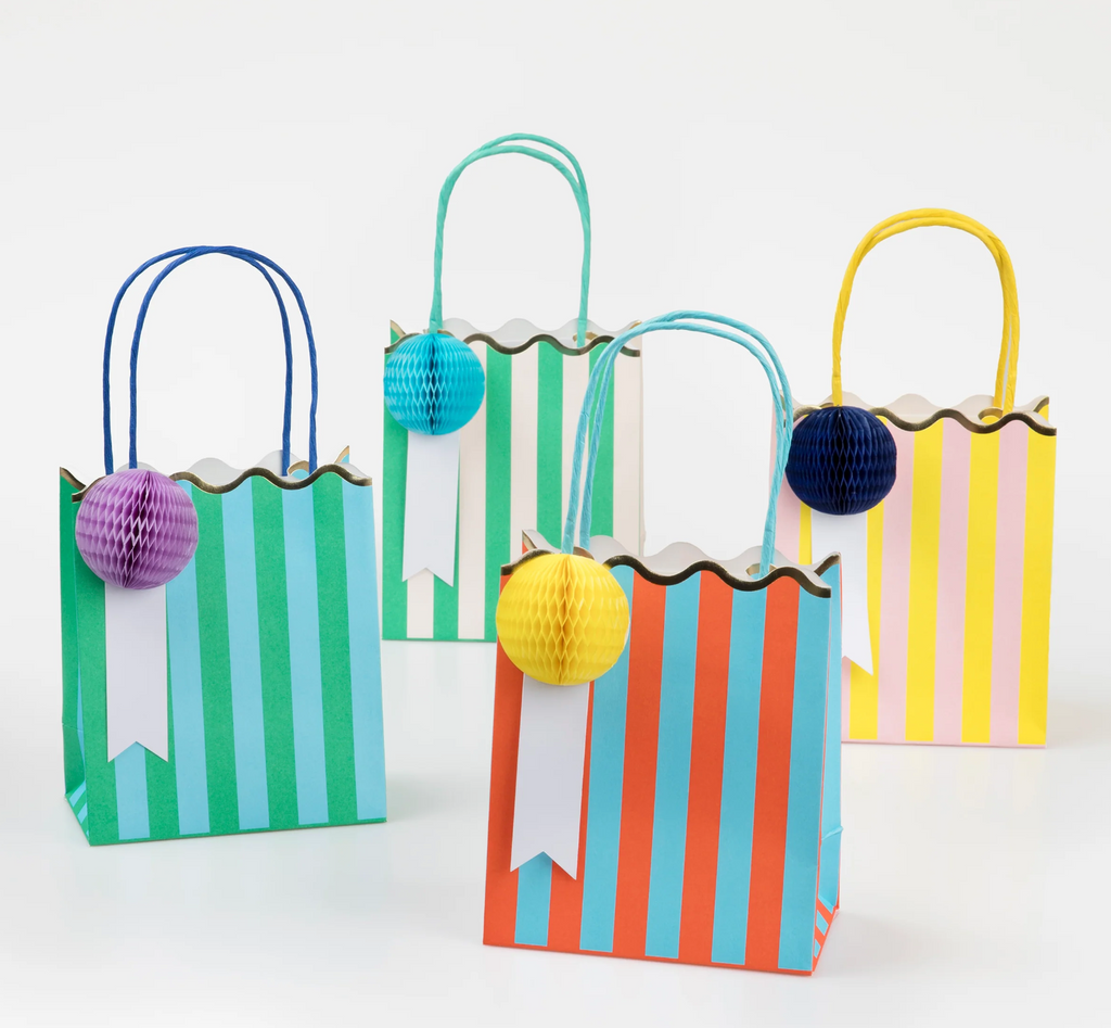 Stripe Party Bags with Honeycombs - Meri Meri