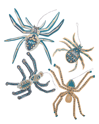 HANGING SPIDER PAPER ORNAMENTS