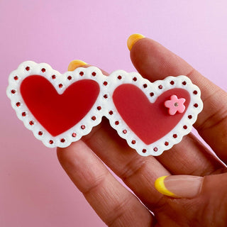 VALENTINE LACED HEARTS  - Hair Clip