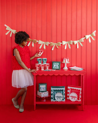 Green Bow Cookie Boxes