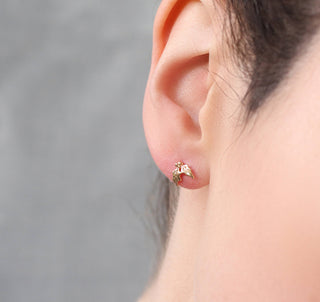 Gold Holly Stud Earrings