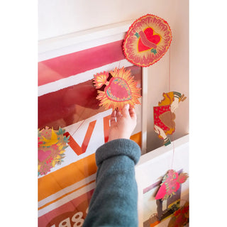 Folk Art Hearts Garland