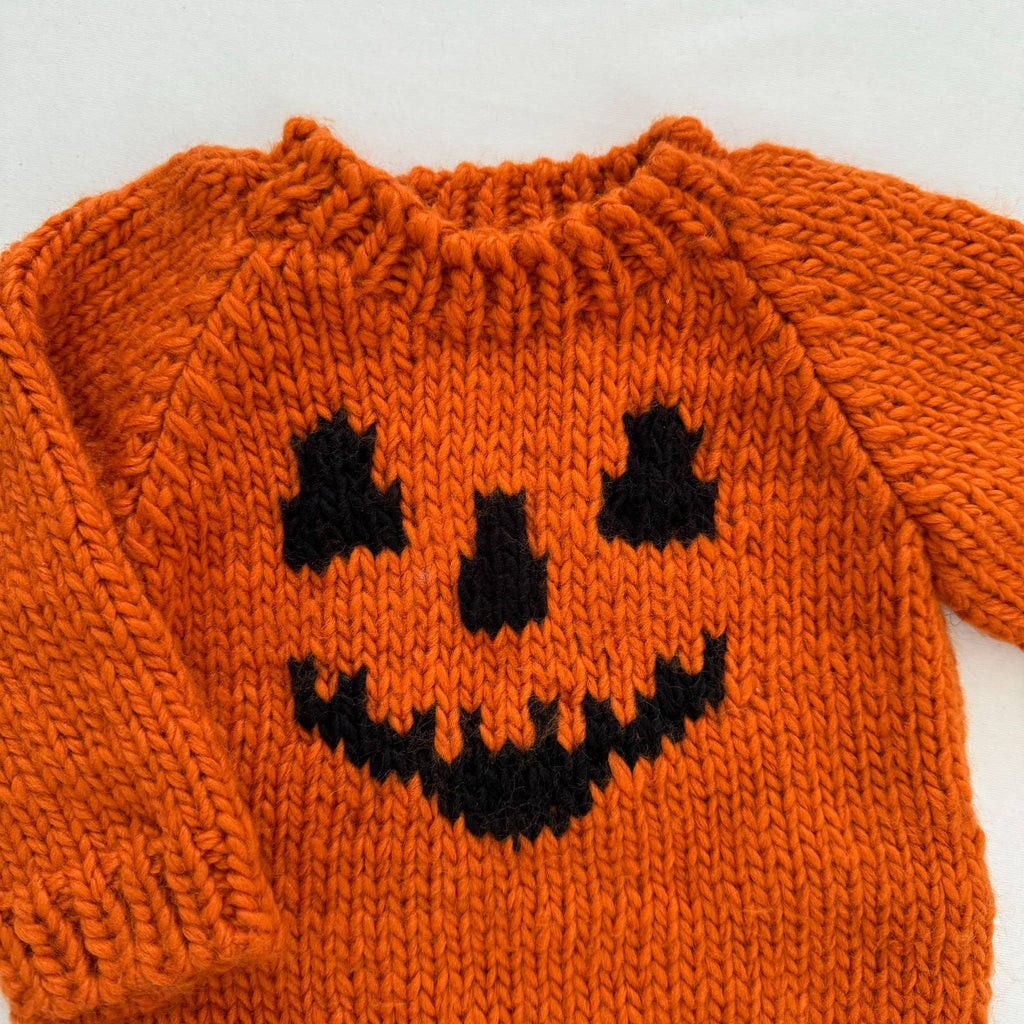 Kids Pumpkin Sweater - Orange