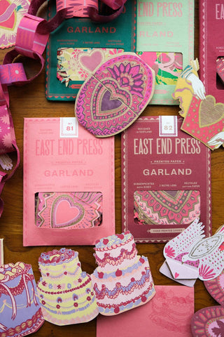 Sweet Hearts Sewn Garland