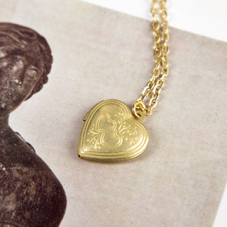 Vintage Heart Locket Necklace