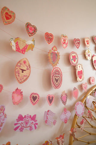 Sweet Hearts Sewn Garland