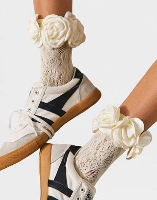 Lace Rosette Socks