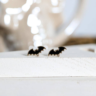 Dainty Bat Stud Earrings: Halloween Chic Jewelry