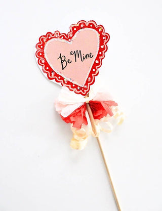 Vintage Heart Valentine Handmade Glitter Be Mine Party Wand